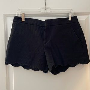 Club Monaco black scallop shorts